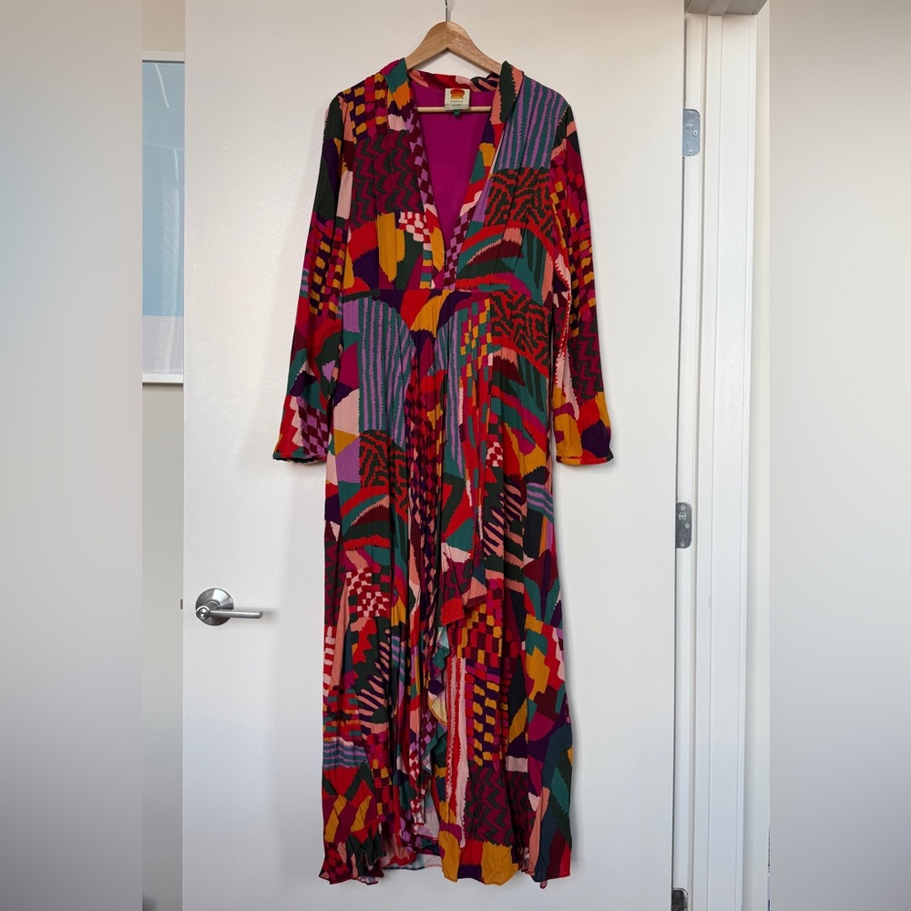 FARM Rio Multicolor Abstract Maxi Dress